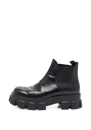 Prada Pre-Owned Monolith lug-sole chelsea boots - Black