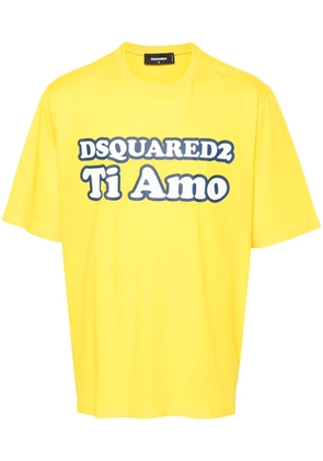 DSQUARED2 Skater logo-print T-shirt - Yellow