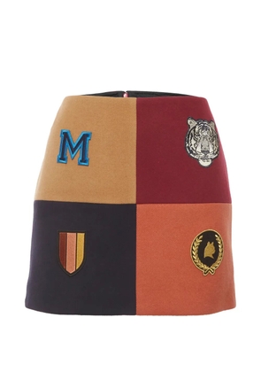 Stella McCartney Pre-Owned appliqué checker mini skirt - Neutrals