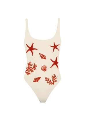 MC2 Saint Barth bead-embellished swimsuit - Neutrals