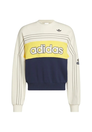 adidas logo-print panelled sweater - Neutrals