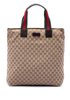 Gucci Pre-Owned 2016-2026 GG Canvas Web Vertical tote bag - Neutrals