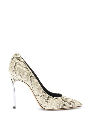 Casadei Blade python-print pumps - Neutrals