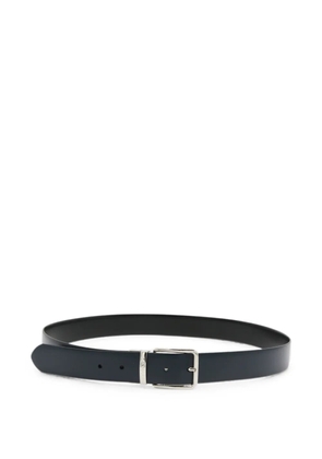 Canali logo-engraved buckle belt - Blue