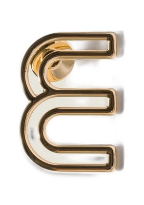 Miu Miu metal logo brooch - Gold