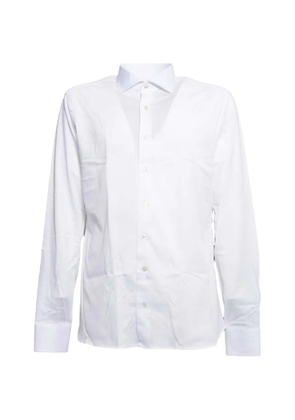 BORRIELLO NAPOLI spread-collar button-up shirt - White