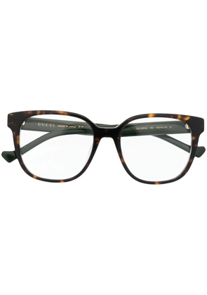 Gucci Eyewear tortoiseshell square-frame glasses - Brown