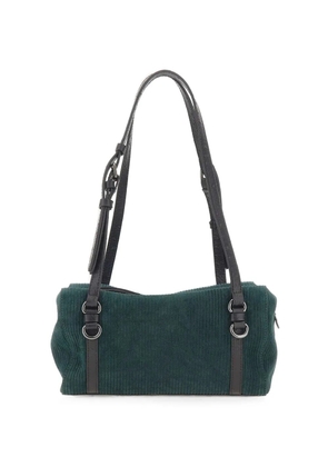 GIANNI CHIARINI Terry ribbed-suede shoulder bag - Green