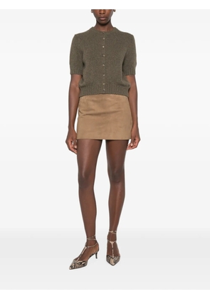 KHAITE Jett mini skirt - Brown