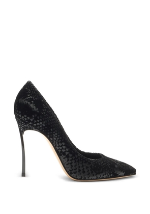 Casadei Blade Kitana python-effect pumps - Black