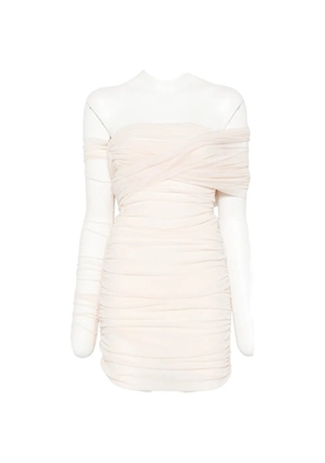Philosophy Di Lorenzo Serafini mini off-shoulder ruched dress - Neutrals