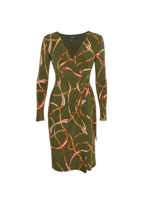 Ralph Lauren Vintage equestrian-print wrap dress - Green