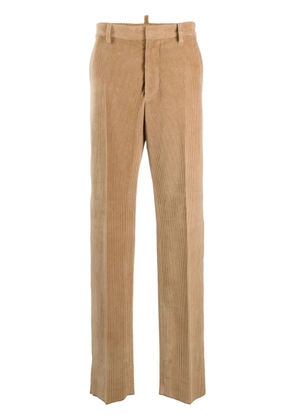 DSQUARED2 straight-leg corduroy trousers - Neutrals