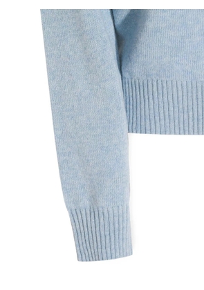 GANNI intarsia-knit crew-neck sweater - Blue