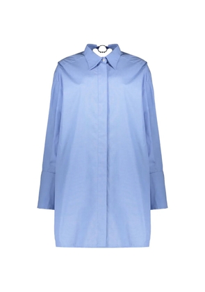 Ellery ring-detail long-sleeve shirt - Blue