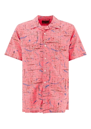 BEAMS PLUS abstract-print short-sleeve shirt - Pink