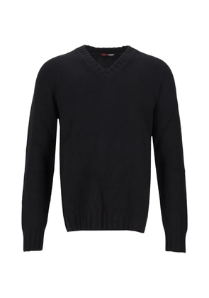 LA ROSE V-neck knitted sweater - Black