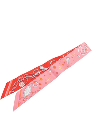 Hermès Pre-Owned 2010-2026 Cest La Fete Silk Twilly Scarf scarves - Pink