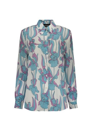 Boutique Moschino floral-print silk shirt - White