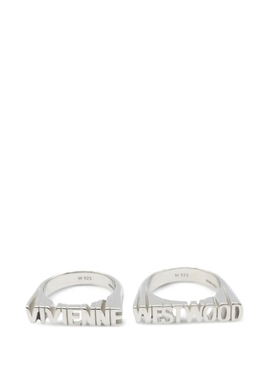 Vivienne Westwood Pre-Owned 20s Essex logo-lettering rings - Silver