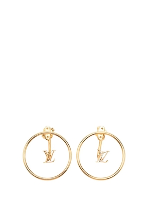 Louis Vuitton Pre-Owned 2022 Gold Plated LV Eclipse Push Back Earrings costume earrings