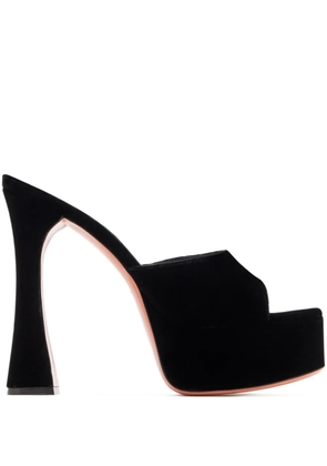 Amina Muaddi Dalida platform sandals - Black