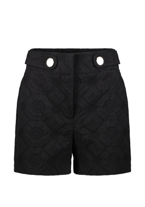 Boutique Moschino jacquard-patterned decorative-button shorts - Black