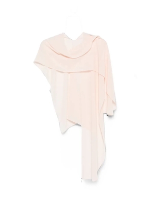 Patrizia Pepe draped logo-charm scarf - Neutrals