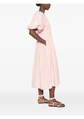 Stine Goya broderie-anglaise puff-sleeve dress - Pink