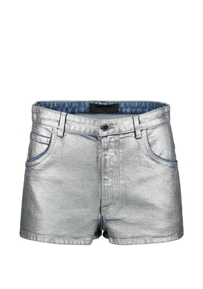 Alberta Ferretti metallic-finish five-pocket shorts - Grey