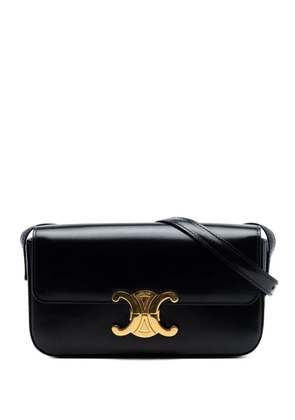 Celine Pre-Owned 2021 Shiny Calfskin Triomphe Claude shoulder bag - Black