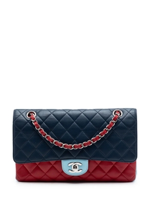 CHANEL Pre-Owned 2016-2017 Medium Classic Tricolor Lambskin Double Flap shoulder bag - Blue