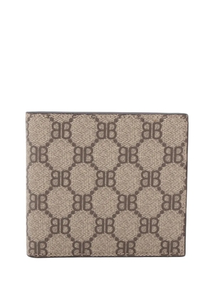 Balenciaga Pre-Owned 2021-2026 Gucci The Hacker Project BB Supreme Compact Bifold Wallet small wallets - Neutrals