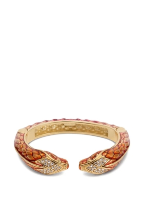 Roberto Cavalli Serpentine crystal-embellished bracelet - Gold