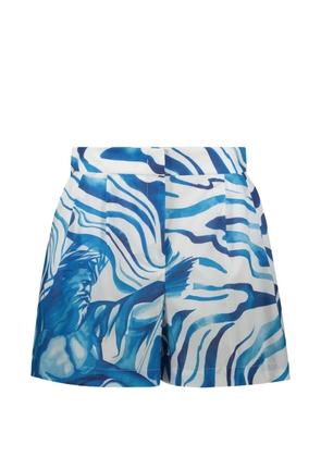 Alberta Ferretti artistic-print lose-fit shorts - Blue