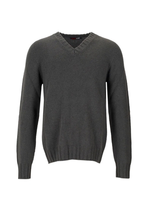 LA ROSE V-neck knitted sweater - Grey