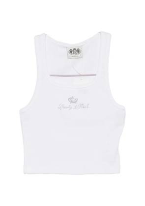 Sporty & Rich Priscila embellished tank top - White