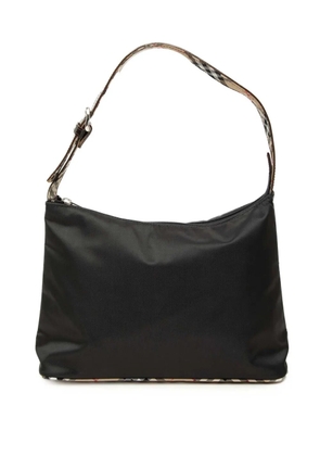 Burberry Pre-Owned 2000-2017 Nova Check Trimmed Nylon shoulder bag - Black