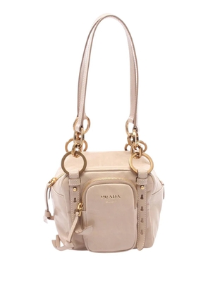 Prada Pre-Owned 2010-2026 Mini Calfskin Dangle Top Handle Bag satchel - Neutrals