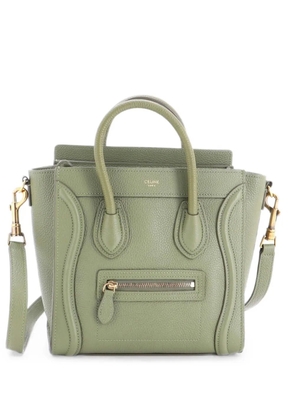Celine Pre-Owned Luggage Bag Grainy Leather Nano crossbody bag - Green