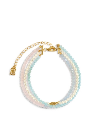 Ottoman Hands layered beaded bracelets - Gold
