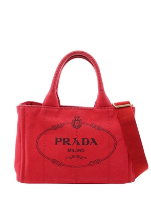 Prada Pre-Owned 2013-2026 Canapa Logo Tote satchel - Red