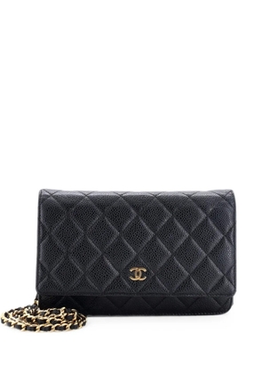 CHANEL Pre-Owned Wallet on Chain Quilted Caviar crossbody bag - Black