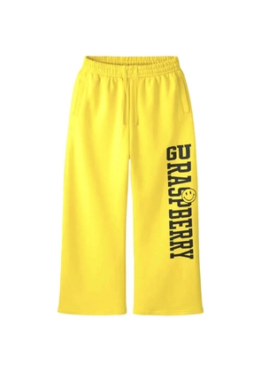 GV Gallery Greedy Unit F & F logo-print track pants - Yellow