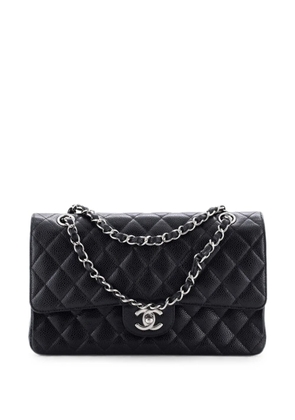 CHANEL Pre-Owned Classic Double Flap Bag Quilted Caviar Medium shoulder bag - Black