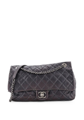 CHANEL Pre-Owned Easy Flap Bag Quilted Caviar Jumbo shoulder bag - Grey