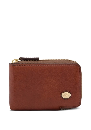 The Bridge logo-plaque leather card holder - Brown