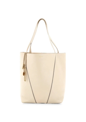 Chloé Pre-Owned Spin Leather Medium tote bag - Neutrals