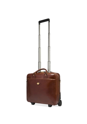 The Bridge leather trolley suitcase - Brown