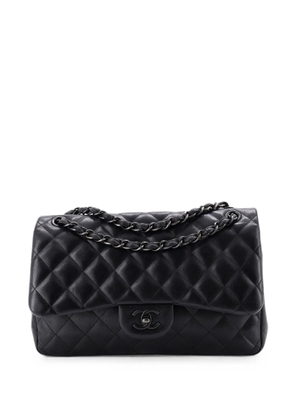 CHANEL Pre-Owned So Black Classic Double Flap Bag Quilted Lambskin Jumbo shoulder bag